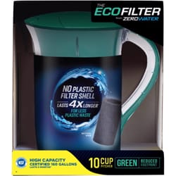 ZeroWater EcoFilter 10 cups Clear/Green Water Filter Pitcher