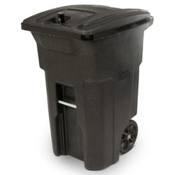 Toter Bear Tough 64 gal Black Plastic Wheeled Garbage Can Lid Included Animal Proof/Animal Resistant