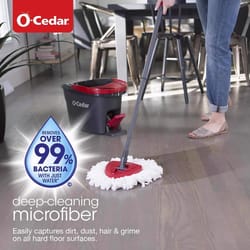 O-Cedar EasyWring 12 in. W Spin Spin Mop with Bucket