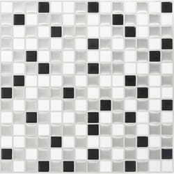 Peel and Impress 10 in. W X 10 in. L Multiple Finish (Mosaic) Vinyl Adhesive Wall Tile 4 pc