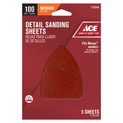 Ace Mouse 5 in. L X 3-1/2 in. W 100 Grit Aluminum Oxide Mouse Sandpaper 5 pk
