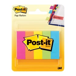 Post-it 0.5 in. W X 2 in. L Assorted Page Markers 5 pad