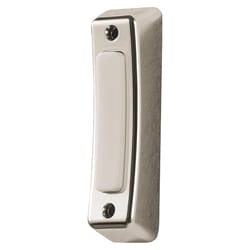 Globe Heath Zenith Satin Nickel Silver Metal Wired Pushbutton Doorbell