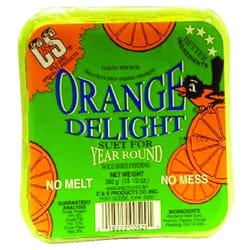 C&S Products Orange Delight Assorted Species Beef Suet Wild Bird Food 11.75 oz