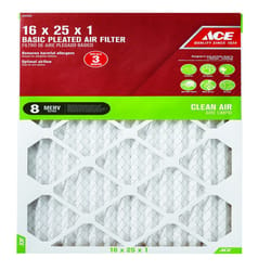 Ace 16 in. W X 25 in. H X 1 in. D Synthetic 8 MERV Pleated Air Filter 1 pk