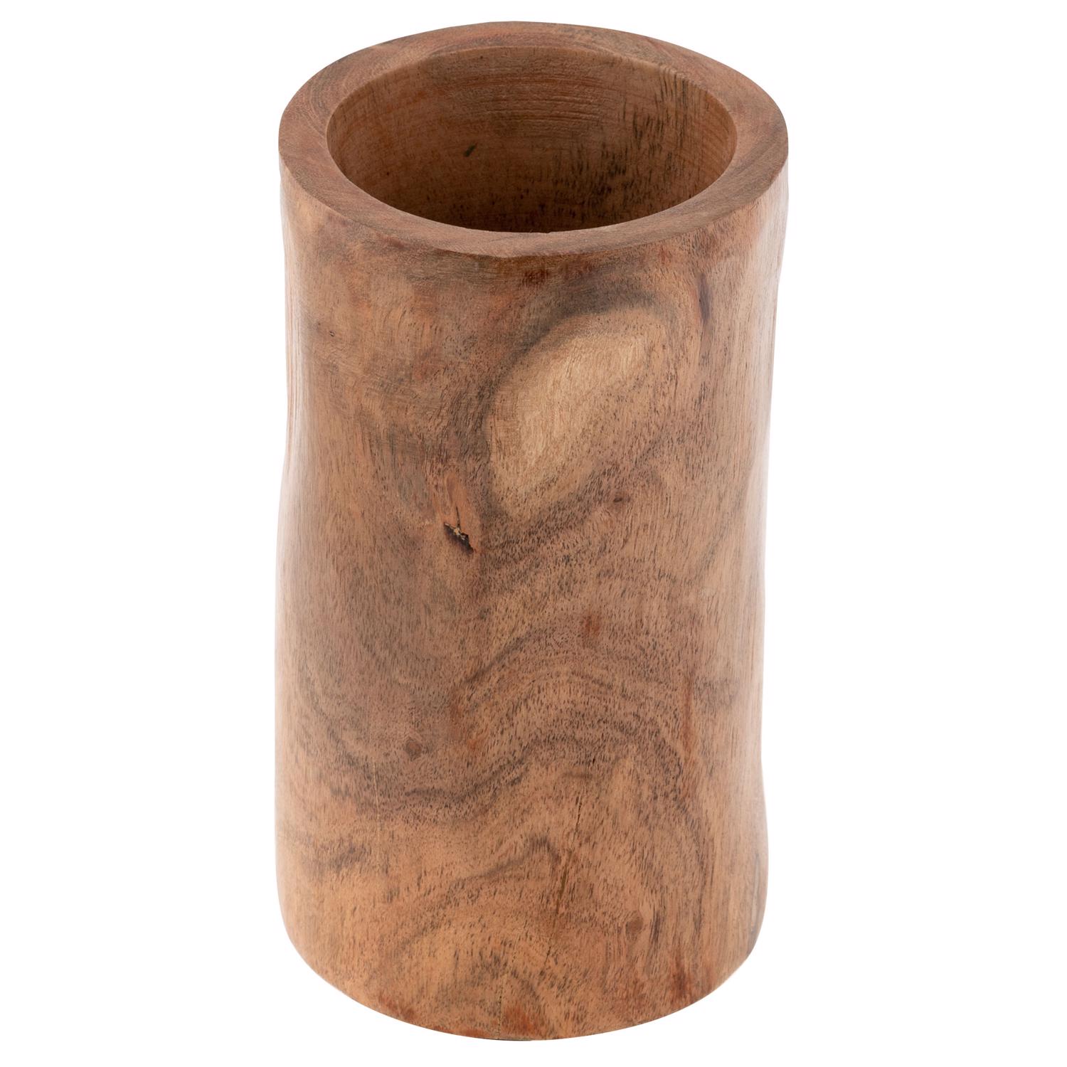 Photo 1 of Karma Gifts Sierra 6.9 in. H X 4.2 in. W X 4.2 in. L Natural Wood Vase