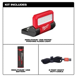 Milwaukee Tool 550 lm Black/Red LED USB Flashlight