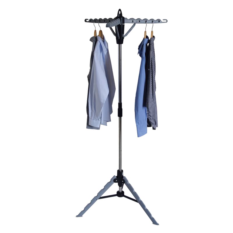 Photo 1 of Homz 67 in. H x 29 in. W x 29 in. D Metal Tripod Clothes Drying Rack