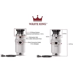 Waste King 1/3 HP Continuous Feed Garbage Disposal