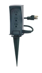 Ace 6 ft. L 3 outlets Yard Stake Power Strip Green