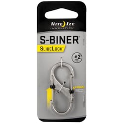 Nite Ize S-Biner SlideLock 1.85 in. D Stainless Steel Silver Carabiner Key Chain