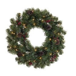 Celebrations 24 in. D Incandescent Prelit Warm White Northern Pine Christmas Wreath