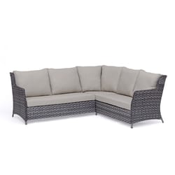 Living Accents Brookhaven 6 pc Gray Steel Deep Seating Set Cream