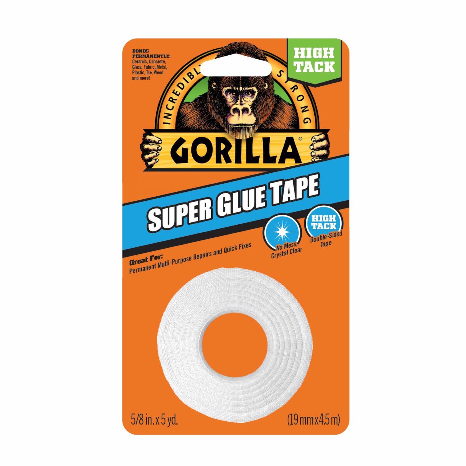 Photo 1 of Gorilla Super Glue Double Sided 5/8 in. W X 20 ft. L Double Sided Tape White