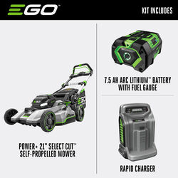 EGO Power+ Select Cut LM2135SP 21 in. 56 V电池自动割草机套件(电池 & Charger)
