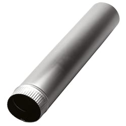 Deflect-O 60 in. L X 4 in. D Silver Aluminum Vent Pipe