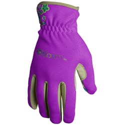 Bloom One Size Fits All Polyester/Spandex Purple Gardening Gloves