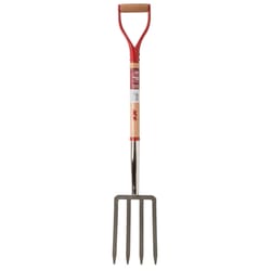 Ace 4 Tine Steel Spading Fork 30 in. Wood Handle