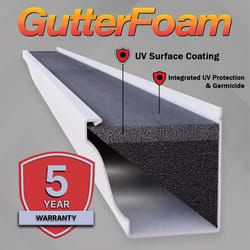 GutterFoam Original 5 in. W X 4 in. L Black Polyether Outdoor Foam Gutter Guard