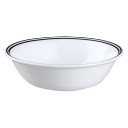 Corelle Livingware 18 oz Black/White Glass City Block Soup/Cereal Bowl 6-1/4 in. D 1 pk