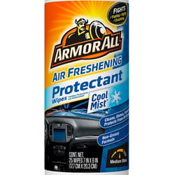 Armor All Plastic/Rubber/Vinyl Air Freshening Protectant Wipes Cool Mist Scent 25 wipes