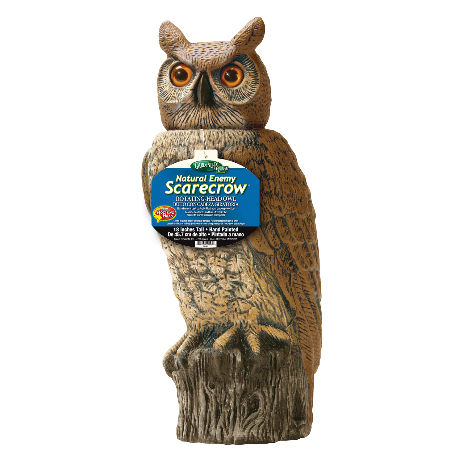 Photo 1 of * MISSING AN EYE * 
Dalen Scarecrow Rotating-Head Owl Animal Repellent Decoy For All Pests