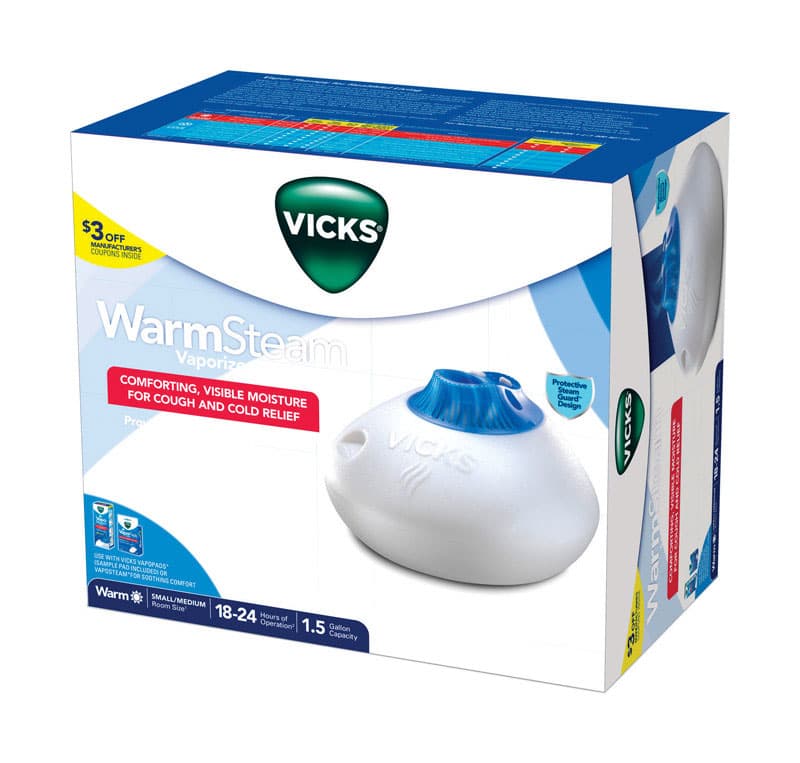 Photo 1 of **USED****UNABLE TO TEST**
Vicks WarmSteam 1.5 gal 12 sq ft Automatic Steam Vaporizer