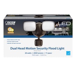Feit LED Motion-Sensing Hardwired LED Bronze Security Floodlight