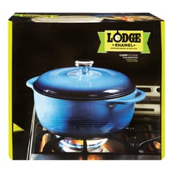 Lodge Logic Cast Iron Dutch Oven 10.5 in. 6 qt Blue