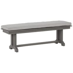 Signature Design by Ashley Visola Gray HDPE Contemporary Bench 19 in. H X 54 in. L X 14 in. D
