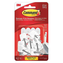 3M Command Small Plastic Wire Hooks 1.625 in. L 1 pk