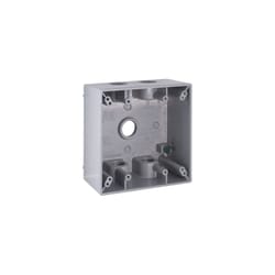 Bell 31 cu in Square Aluminum 2 gang Weatherproof Box Gray