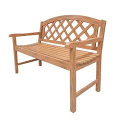 Jack Post Wood Patio Bench 36 in. H X 48.25 in. L X 24.5 in. D