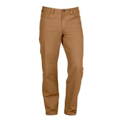 Milwaukee Men's Cotton/Polyester Heavy Duty Flex Work Pants Brown 34x34 6 pocket 1 pk