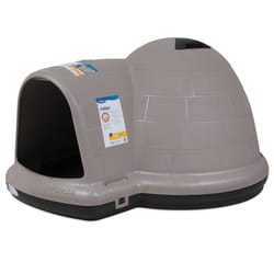 Petmate Indigo Extra Large Plastic Dog House Black/Taupe 39.3 in. H X 51.5 in. W X 30 in. D