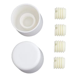 Ace Toilet Bolt Caps White Plastic