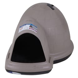 Petmate Indigo Large Plastic Dog House Black/Taupe 34 in. H X 43.75 in. W X 25.8 in. D