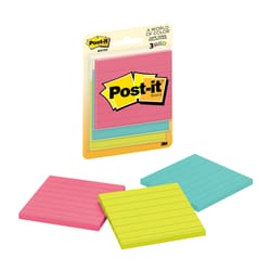 Post-it 3 in. W X 3 in. L Assorted Sticky Notes 3 pad