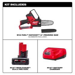 Milwaukee M12 FUEL Hatchet 2527-21 6 in. 12 V Battery Pruning Saw Kit (Battery & Charger)