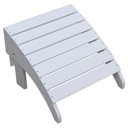 Living Accents Adirondack White Resin Ottoman