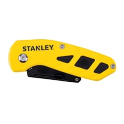 Stanley 4 in. Folding Compact Utility Knife Black/Yellow 1 pc