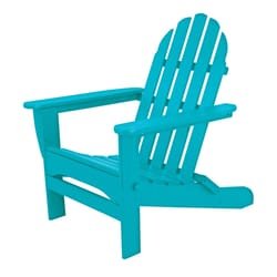 Ivy Terrace Classics Blue HDPE Frame Adirondack Foldable Chair