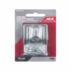 Ace Zinc 3-1/4 in. L Swivel Staple Safety Hasp