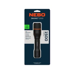 NEBO Davinci 1500 lm Black LED Rechargeable Flashlight 18650 Battery