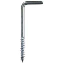 Ace Small Zinc-Plated Silver Steel 2.375 in. L Square Bend Screw Hook 25 lb 6 pk