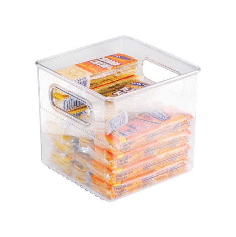 Photo 1 of iDesign 0.13 cu ft Clear Storage Bin 6 in. H X 6 in. W X 6 in. D