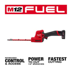 Milwaukee M12 FUEL 2533-21 8 in. 12 V Battery Hedge Trimmer Set Kit (Battery &amp; Charger)