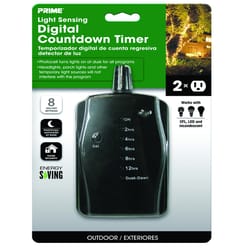 Prime Outdoor Countdown Timer 125 V Black