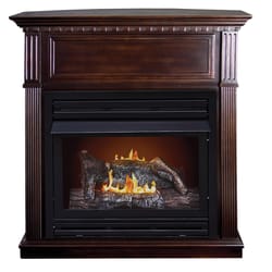 Comfort Glow 42 in. W 1100 sq ft Walnut Mantel Gas Ventless Fireplace