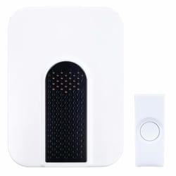 Heath Zenith Black/White Plastic Wireless Plug-In Door Chime Kit